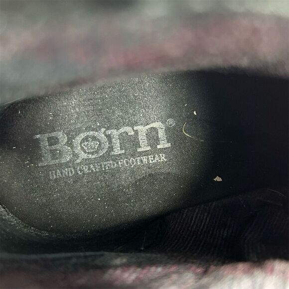 Born Western Black Leather Heeled Ankle Booties Size 9M Comfort Fall Casual - Picture 12 of 14